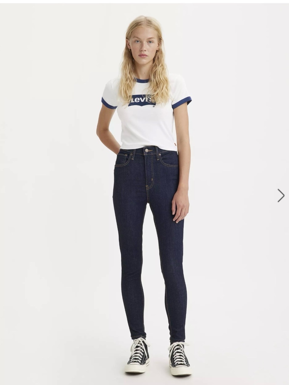 Levi's Mile High Super Skinny Jeans in Dark Blue 27